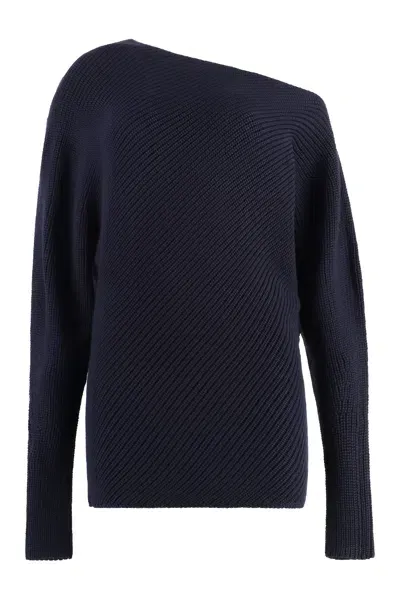 Philosophy Di Lorenzo Serafini Wool Blend Pullover In Blue