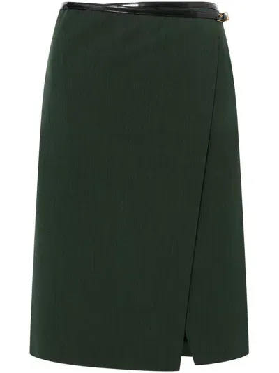 Philosophy Di Lorenzo Serafini Wrap Midi Skirt In Green