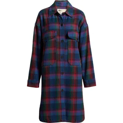 Picture Organic Clothing Sotola Plaid Recycled Cotton Fleece Coat In Plaid Dill