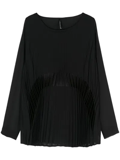 Pierantoniogaspari Plisse` Blouse In Black