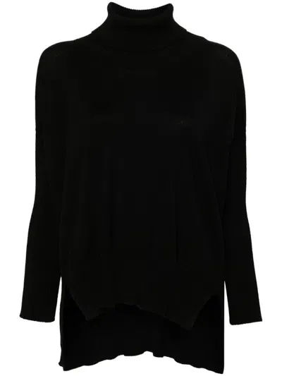 Pierantoniogaspari Turtle Neck Over Sweater In Black