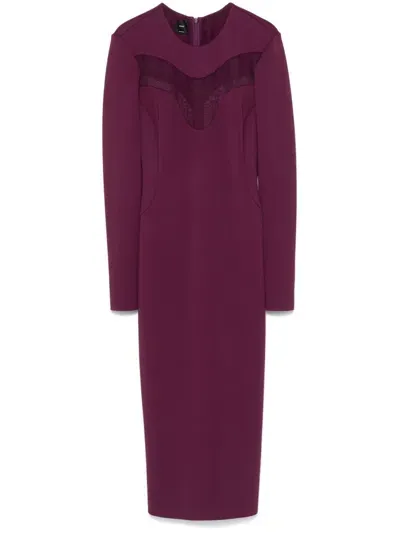 Pinko Arles Midi Dress In Purple