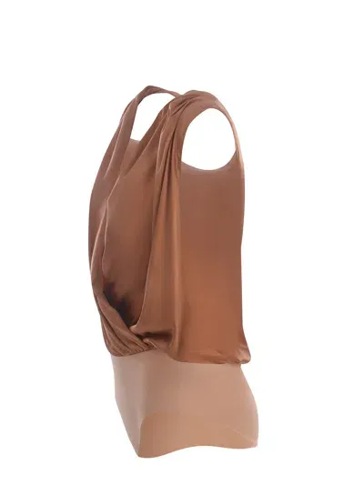 Pinko Body  Ines Made Of Satin In Terracotta