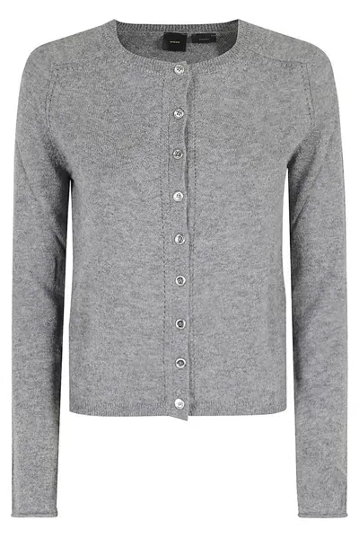 Pinko Knitted Cardigan In Grey