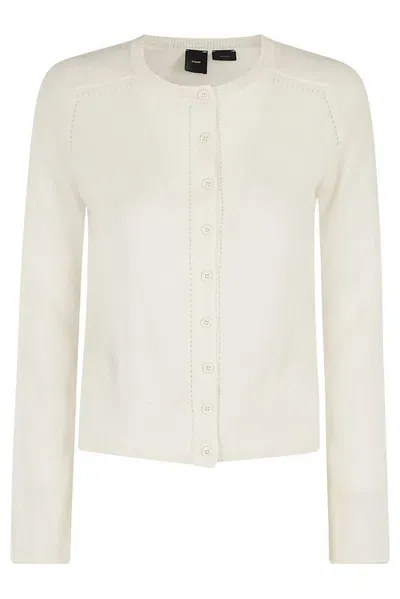 Pinko Knitted Cardigan In White