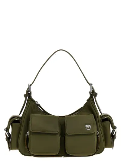 Pinko Cargo Bag Shoulder Bags In Green