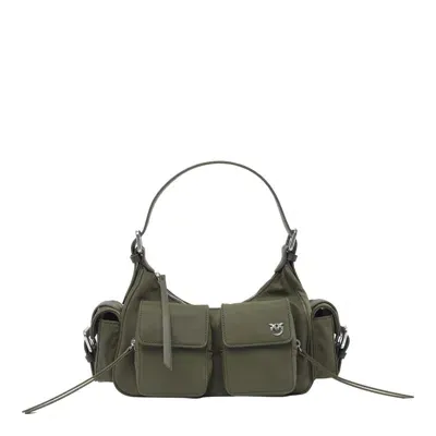 Pinko Cargo Shoulder Bag In Green