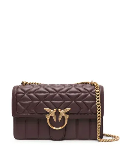 Pinko Classic Love Bag Puff Shoulder Bag In Purple