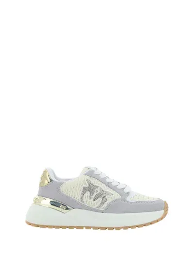 Pinko Gem 07 Sneakers In Grey/light Gold