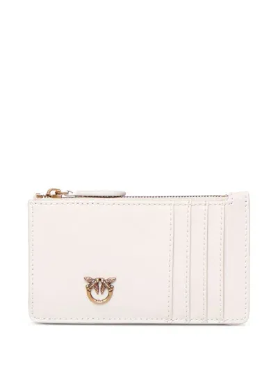 Pinko Gold-tone Hardware Zip Wallet In White