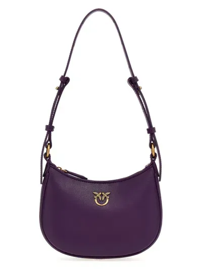 Pinko Half Moon Mini Shoulder Bag In Purple