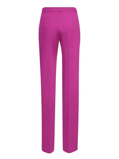 Pinko Hulka Flared Viscose Trousers In Purple