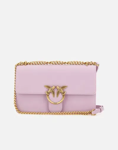 Pinko Mini Love Bag One Shoulder Bag In Purple