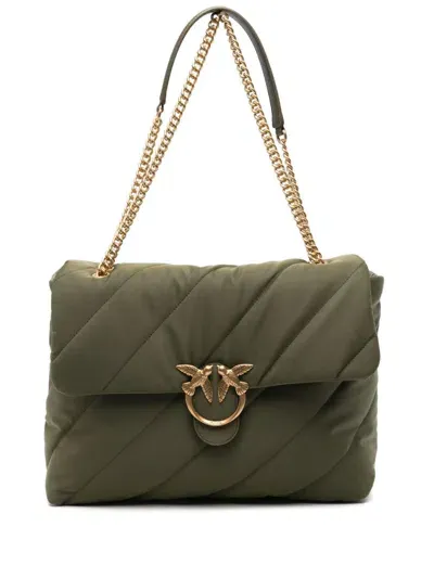 Pinko Love Puff Extra Shoulder Bag In Green