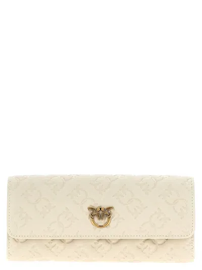 Pinko 'love Tiny Birds' Wallet On Chain In White