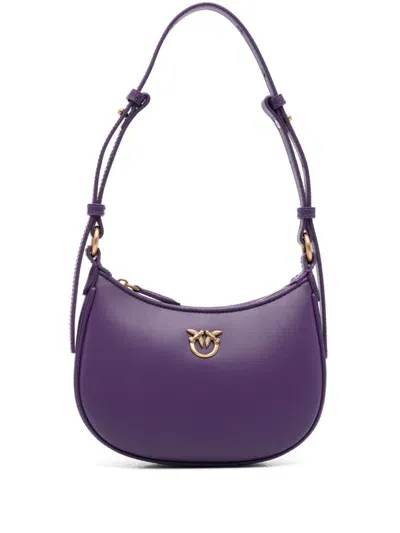 Pinko Half Moon Mini Shoulder Bag In Purple