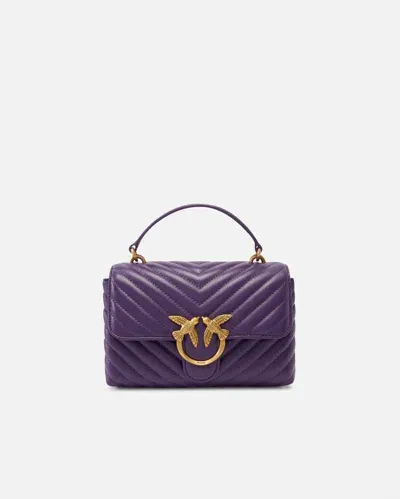 Pinko Mini Lady Love Bag Puff Chevron In Purple