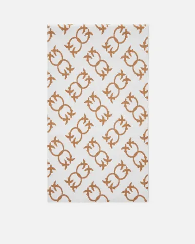 Pinko Monogram Design Cashmere-blend Scarf In Pattern