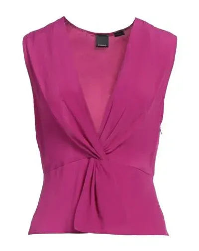 Pinko Woman Top Mauve Size 4 Acetate, Silk In Purple