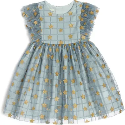 Pippa & Julie Kids' Little Girl's & Girl's Stella 2-piece Star Glitter Dress In Blue