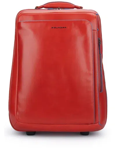 Piquadro Cabin Size Computer Trolley In Red