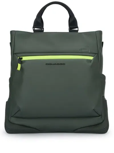 Piquadro Convertible To Backpack 14" Tote Bag In Green