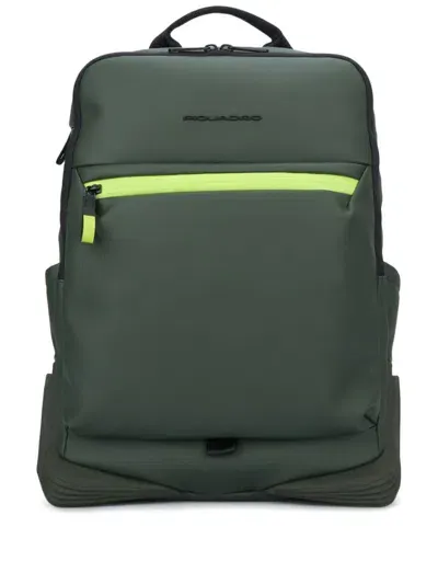 Piquadro Water-resistant Backpack In Green