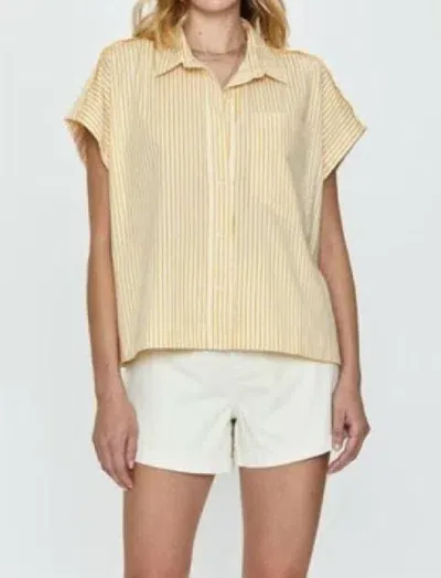 Pistola Cara Short Sleeve Top In Yellow In Multi