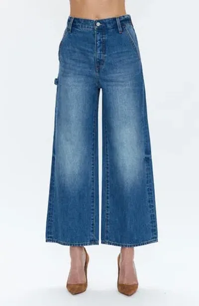 Pistola Loretta Utility High Waist Wide Leg Jeans In Tonic