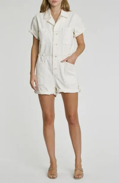 Pistola Parker Cotton Romper In White