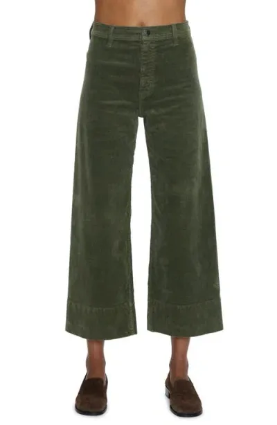 Pistola Penny Crop Wide Leg Corduroy Jeans In Martini