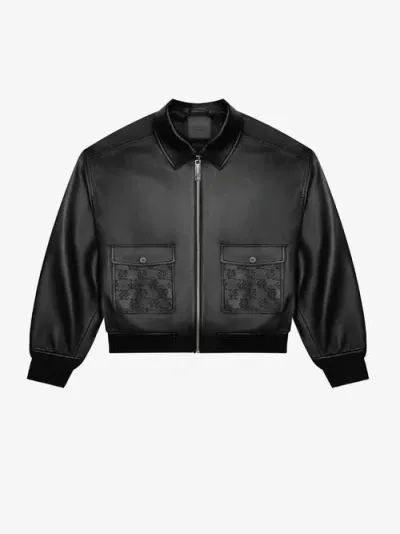 Place Of Elms Shungite Leather Jacket In Black