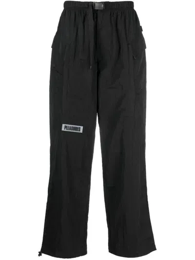 Pleasures Logo Sweatpants In Black