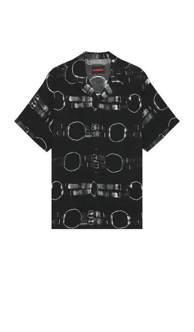 Pleasures Straps Button Down Shirt In Black