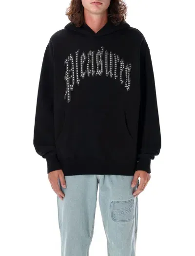 Pleasures Twitch Studded Hoodie In Black