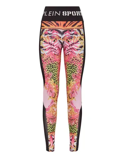 Plein Sport Floral-print Jogging Leggings In Multi