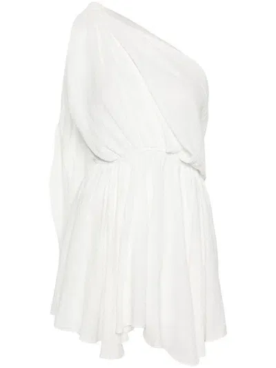 Pnk One-shoulder Mini Dress In White