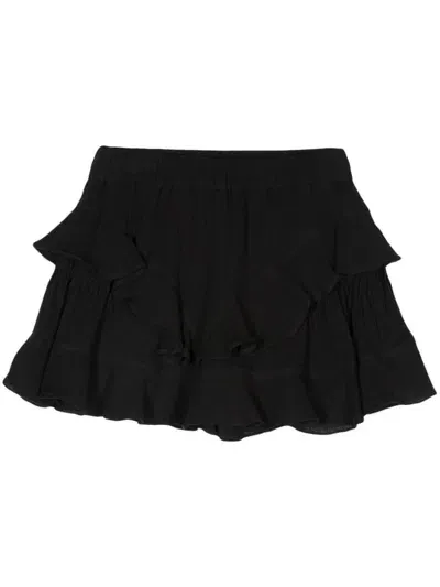 Pnk Ruffled Skorts In Black