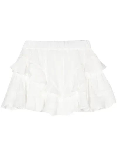 Pnk Ruffled Skorts In White