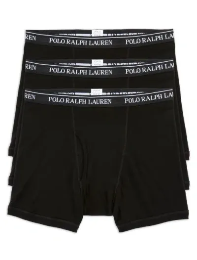 Polo Ralph Lauren 3-pk Boxer Briefs In Black