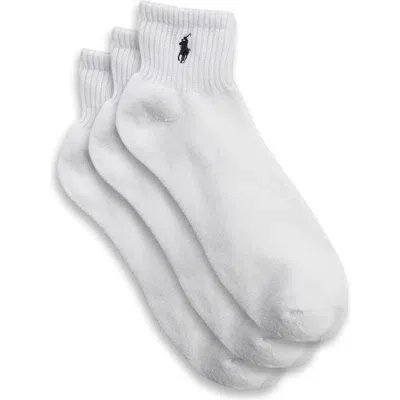 Polo Ralph Lauren 3-pk Classic 1/4-top Sport Socks In White