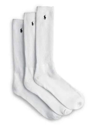 Polo Ralph Lauren 3-pk Sport Socks In White