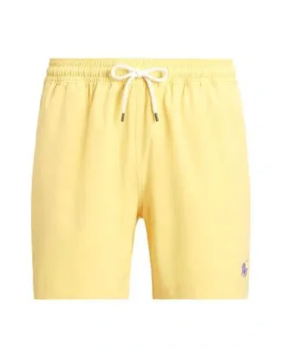 Polo Ralph Lauren 5.5-inch Traveler Swim Trunk Man Swim Trunks Yellow Size M Recycled Polyester, Ela