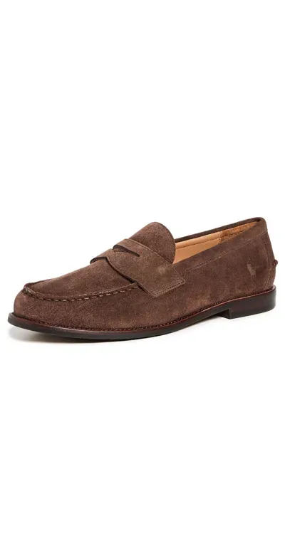 Polo Ralph Lauren Alston Suede Penny Loafers Dark Brown