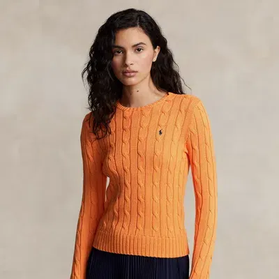 Polo Ralph Lauren Julianna Long Sleeve Sweater In Orange