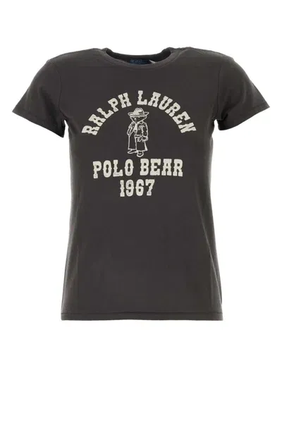 Polo Ralph Lauren Charcoal Cotton T-shirt In Brown