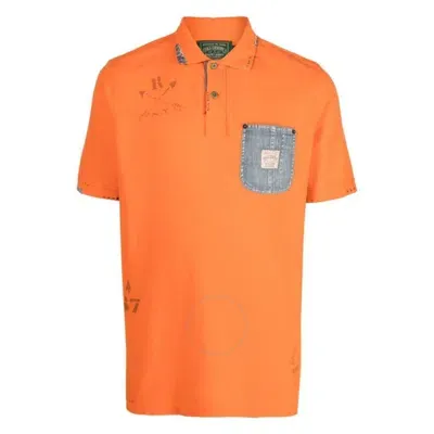 Polo Ralph Lauren Logo-print Cotton Polo Shirt In Orange