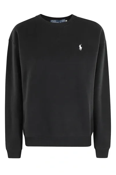 Polo Ralph Lauren Classic Pony Crewneck Jumper In Black