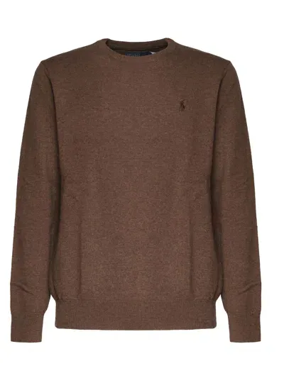 Polo Ralph Lauren Classic Wool Knit In Braun