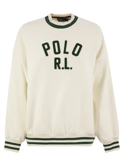 Polo Ralph Lauren Cotton Blend Sweatshirt With Logo In Multicolor